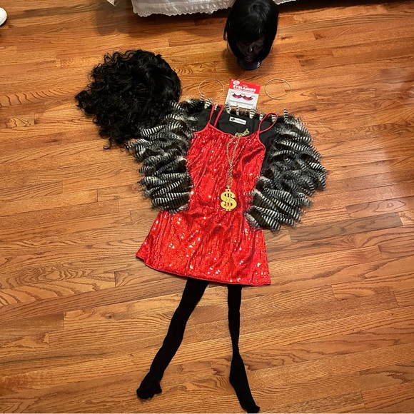 HOOKER CALL GIRL WOMENS size S/M Full Get Up Costume - Picture 2 of 8